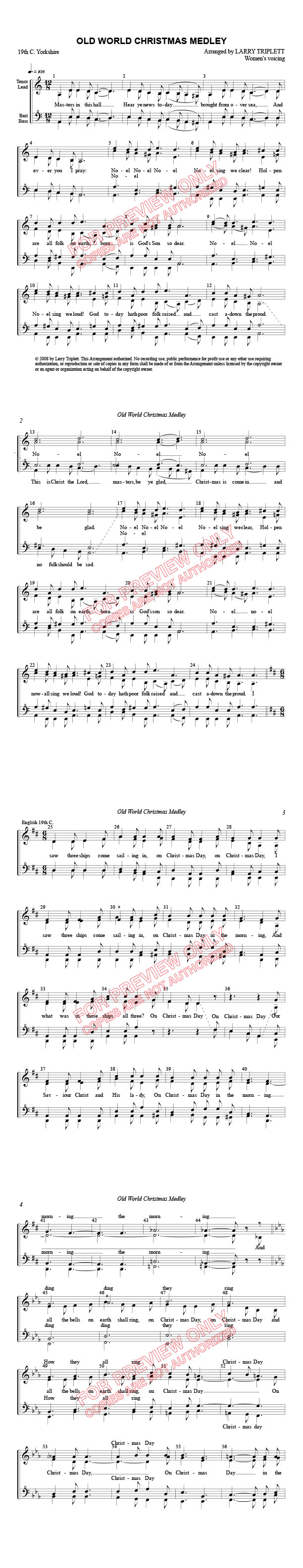 Old World Christmas Medley